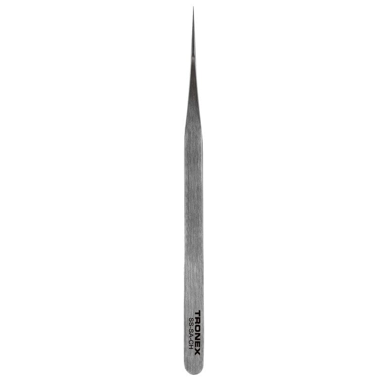 Tronex SS-SA-CH - Precision Stainless Steel Tweezers Long and Thin Tip Very Fine Style SS