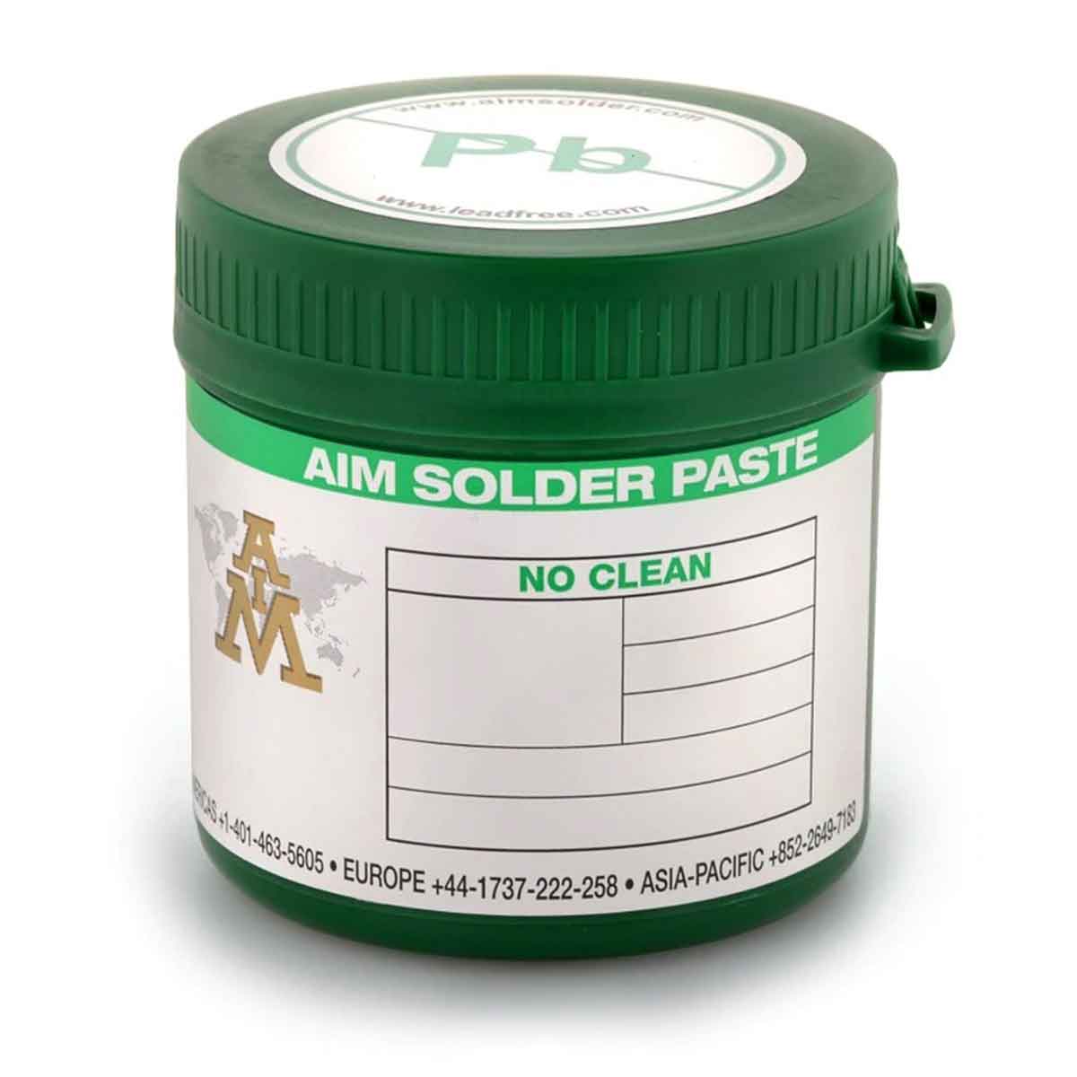 AIM Lead Free Solder Paste NC258-SAC305-89-T3, No Clean, 500 Gram Jar