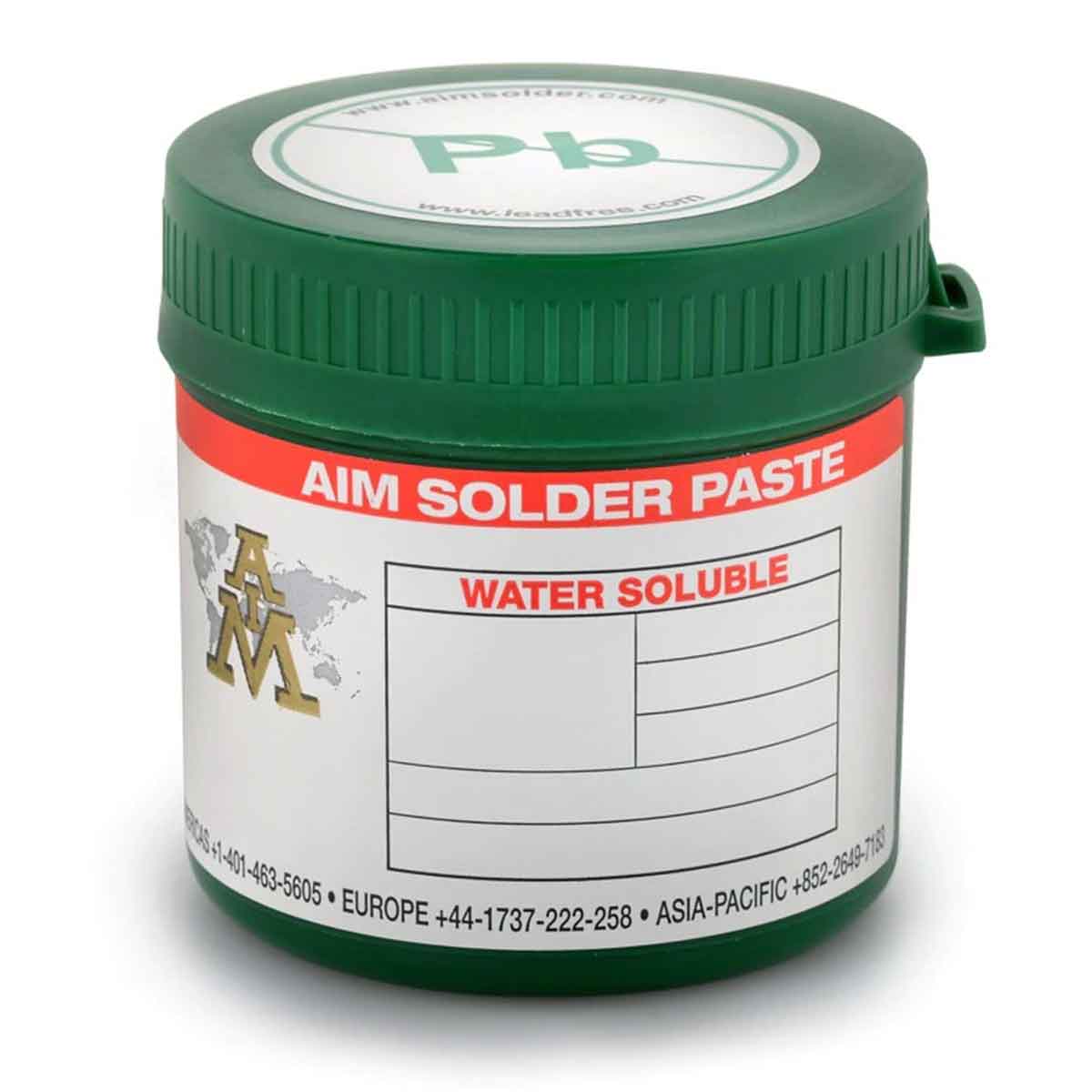 AIM Lead Free Water Soluble Solder Paste WS488-SAC305-88.5-T3, 500 Gram Jar
