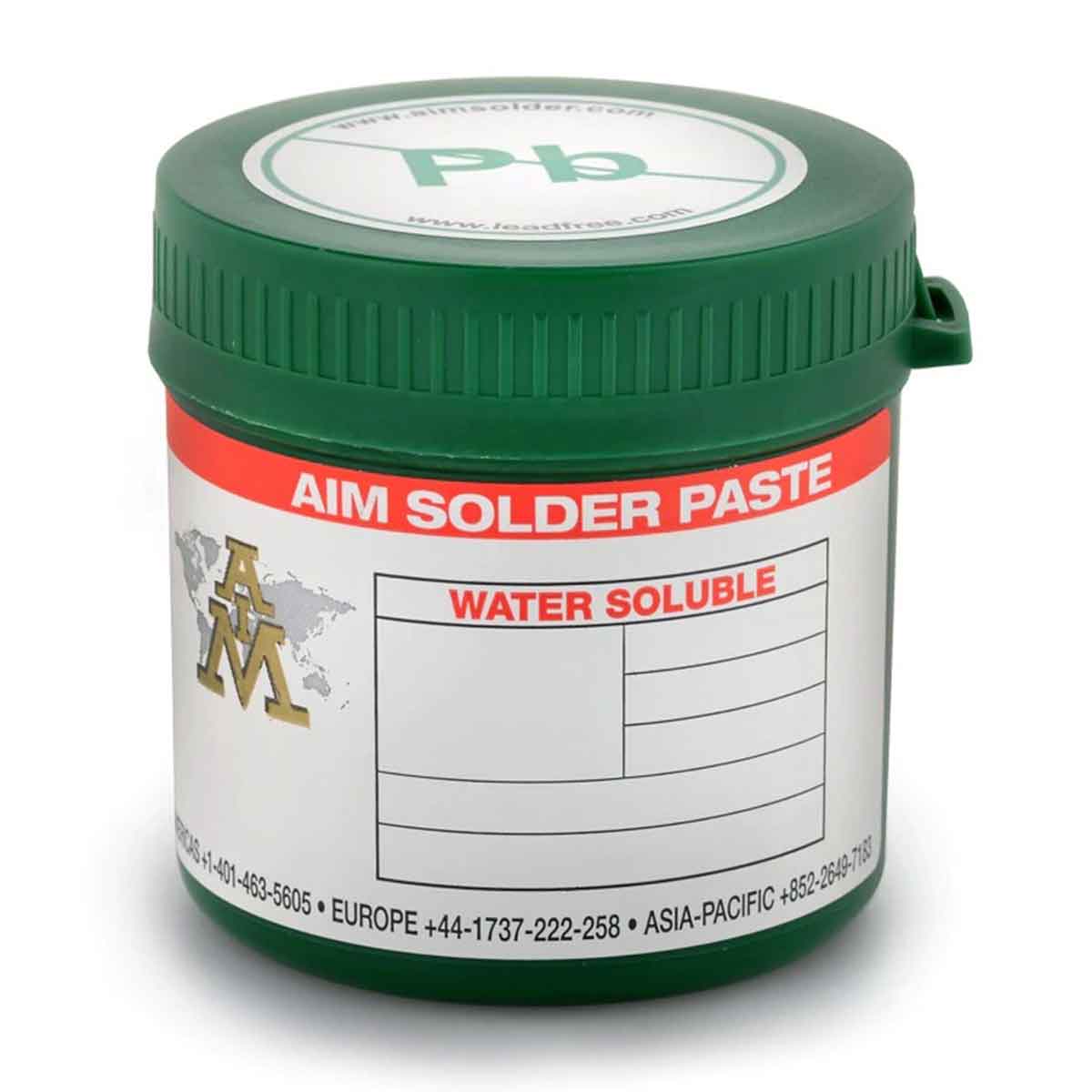 AIM Lead Free Water Soluble Solder Paste WS488-SAC305-88.5-T4, 500 Gram Jar