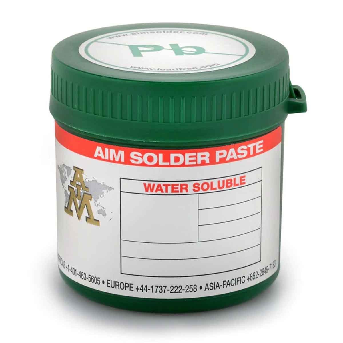 AIM Lead Free Water Soluble Solder Paste WS488-SN100C-88.5-T3, 500 Gram Jar