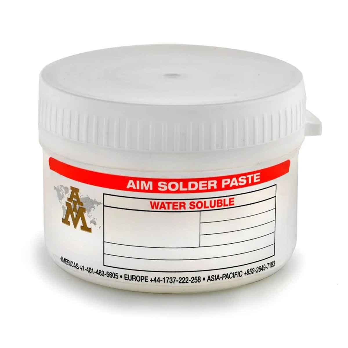 AIM Water Soluble Solder Paste WS483-SN63/PB37-T4, 250 Gram Jar