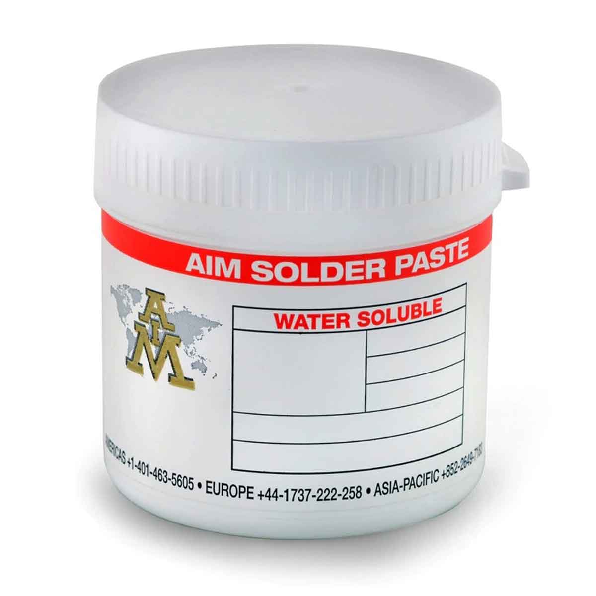 AIM Water Soluble Solder Paste WS488-SN63/PB37-T4, 500 Gram Jar