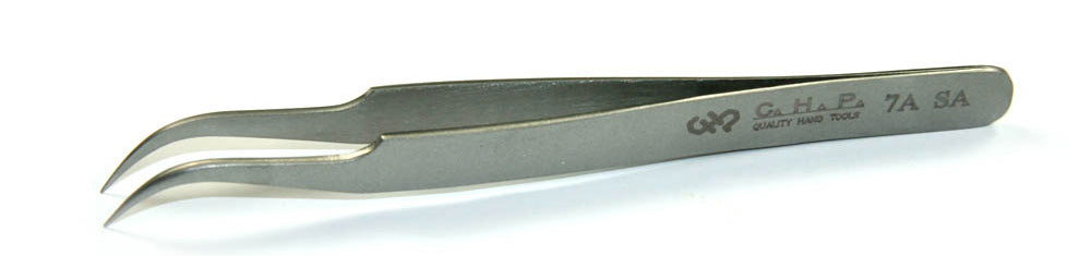 CHP 4.25" Tweezer, Very Fine Point, Curved, Strong