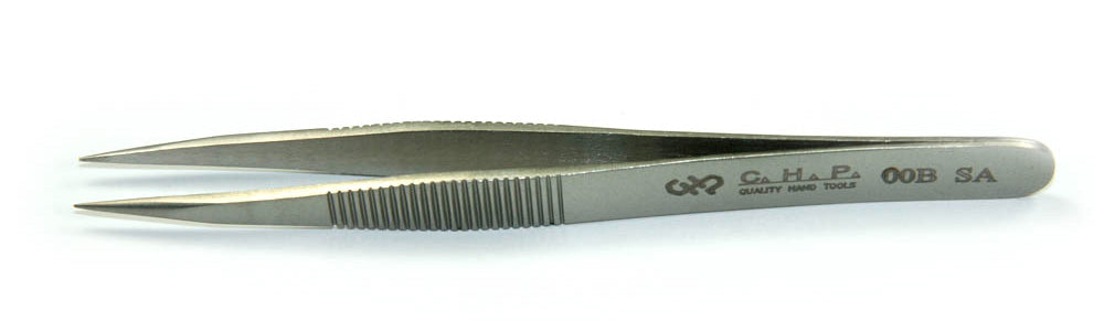 CHP 4.5" Tweezer, Fine Point, Serrated Grip