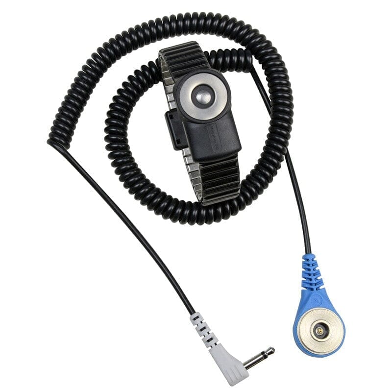 Desco 19901 MagSnap® 360™ Dual-Wire Metal Expansion Wristband, Medium, with 6' Coil Cord