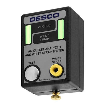 Desco 98133 AC Outlet Analyzer & Wrist Strap Tester, North America