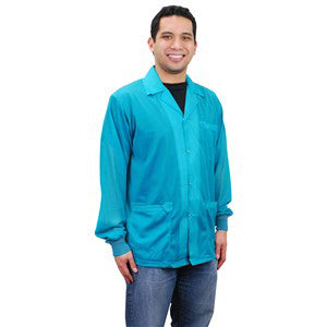 Desco Statshield® Smock, Jacket with Knitted Cuffs, Teal, 4X-Large