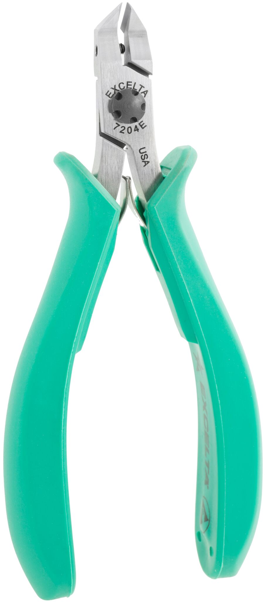 Excelta Angled Cutter 7204E Very Large Angulated Head, Maximum Flush, Molded Grip