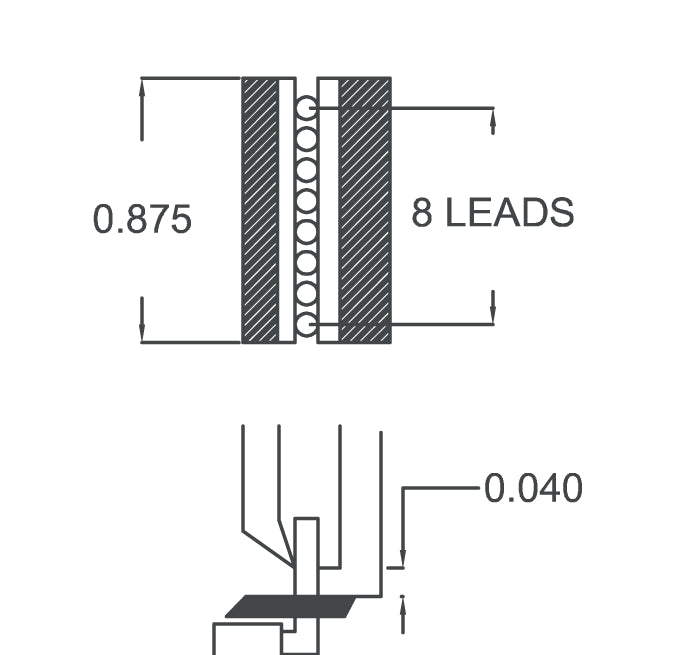 Excelta Standoff Shear Cutter 509-42A-US-040 Very Large Head, Small Frame, Molded Grip, .040" Lead