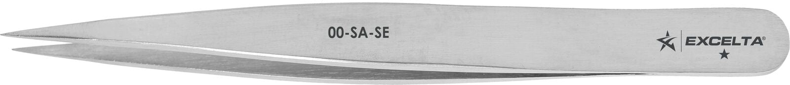 Excelta Tweezers 00-SA-SE Straight Strong Points, Anti-Mag, Stainless Steel 4.5"