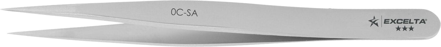 Excelta Tweezers 0C-SA Fine Points, Mini, Straight, Anti-Mag, Neverust Steel 3.5"