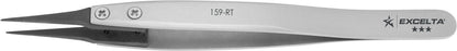 Excelta Tweezers 159-RT Straight Point,Tapered Replaceable Tips, Anti-Mag Neverust Steel 5"