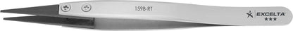 Excelta Tweezers 159B-RT Straight Point, Replaceable Tips, Anti-Mag Neverust Steel 5"