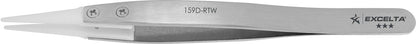 Excelta Tweezers 159D-RTW Straight Acetal Point, Replaceable Tips, Anti-Mag Neverust Steel 5"