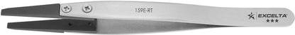 Excelta Tweezers 159E-RT Straight Point, Carbon Fib Replaceable Tips, Anti-Mag Neverust Steel 5"