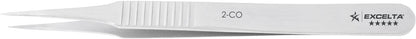 Excelta Tweezers 2-CO Cobaltima® Straight Tips, Strong Fine Points 4.75"