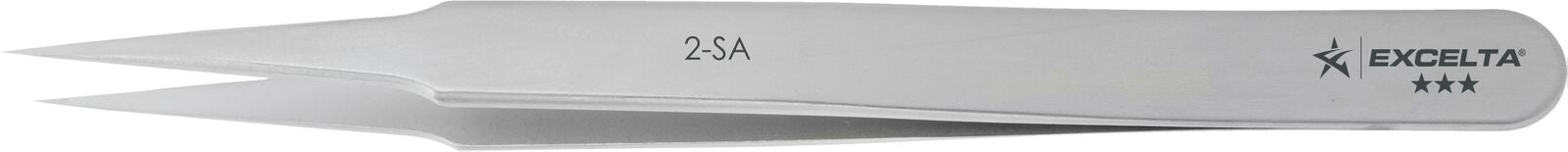 Excelta Tweezers 2-SA Straight Tapered, Anti-Magnetic, Neverust® Stainless Steel 4.75"