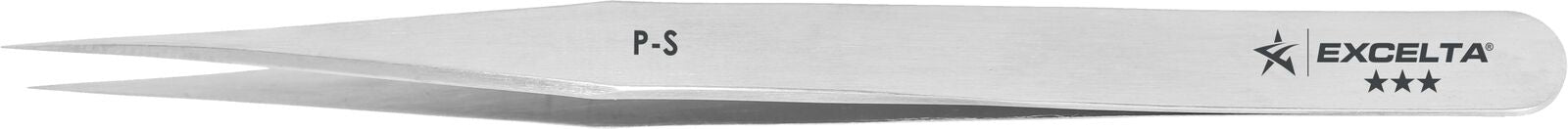 Excelta Tweezers P-S Straight Very Fine Point, Stainless Steel 4.5"