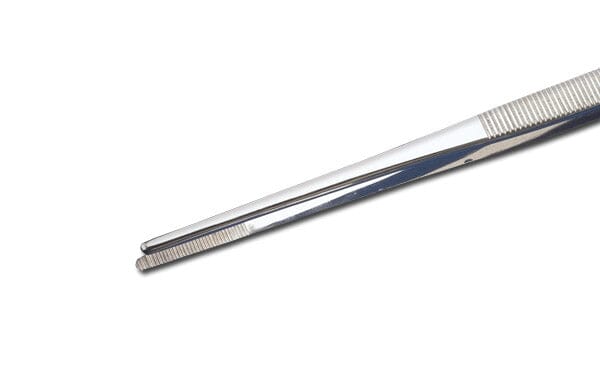 Forceps with Straight Serrated Tips, 10"