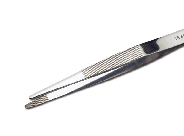 General Purpose Tweezers, Blunt, Serrated Tips