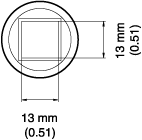 Hakko BGA Rework Nozzle, 13 X 13 X 12.4(H)Mm, FR-803/802