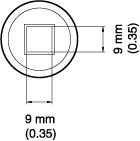 Hakko BGA Rework Nozzle, 9 X 9 X 12.4(H)Mm, FR-803/802