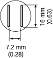 Hakko Hot Air Nozzles, Sop, 16 X 7.2mm, FR-811/810B/803B/802/801