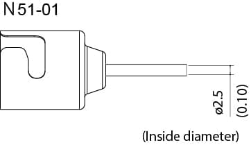 Hakko N51-01 Single Hot Air Nozzle, 2.5 mm