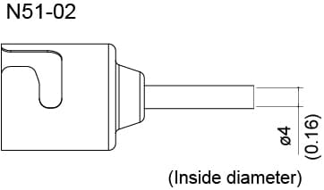 Hakko N51-02 Single Hot Air Nozzle, 4.0 mm