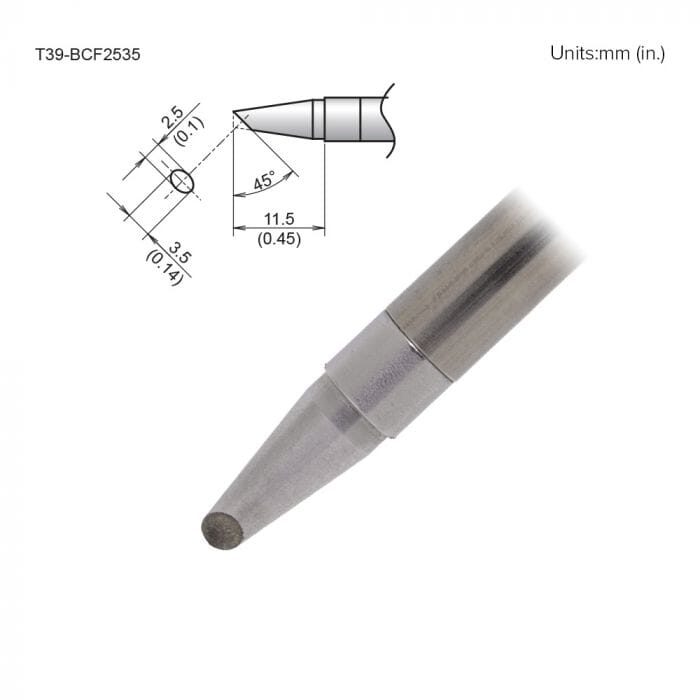 Hakko T39-BCF2535 Bevel Soldering Tip