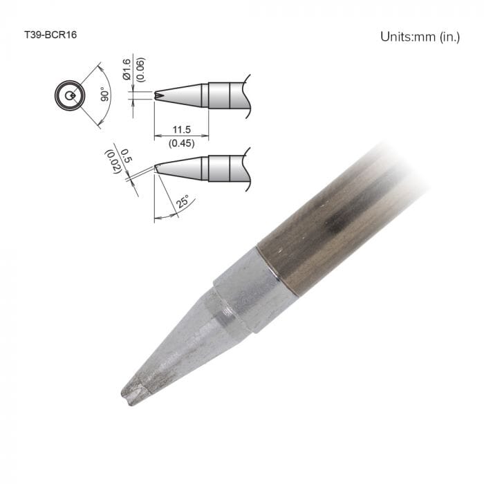 Hakko T39-BCR16 Bevel V-Groove Soldering Tip
