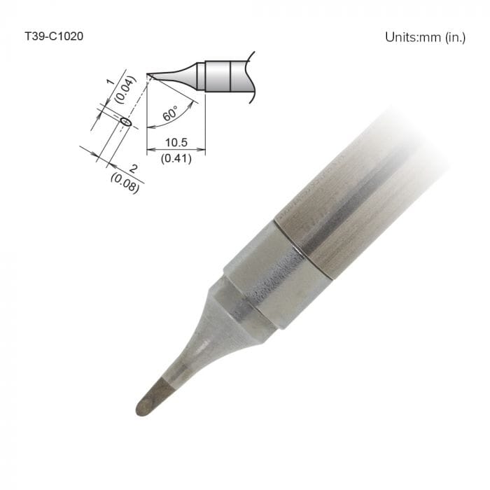 Hakko T39-C1020 Bevel Soldering Tip