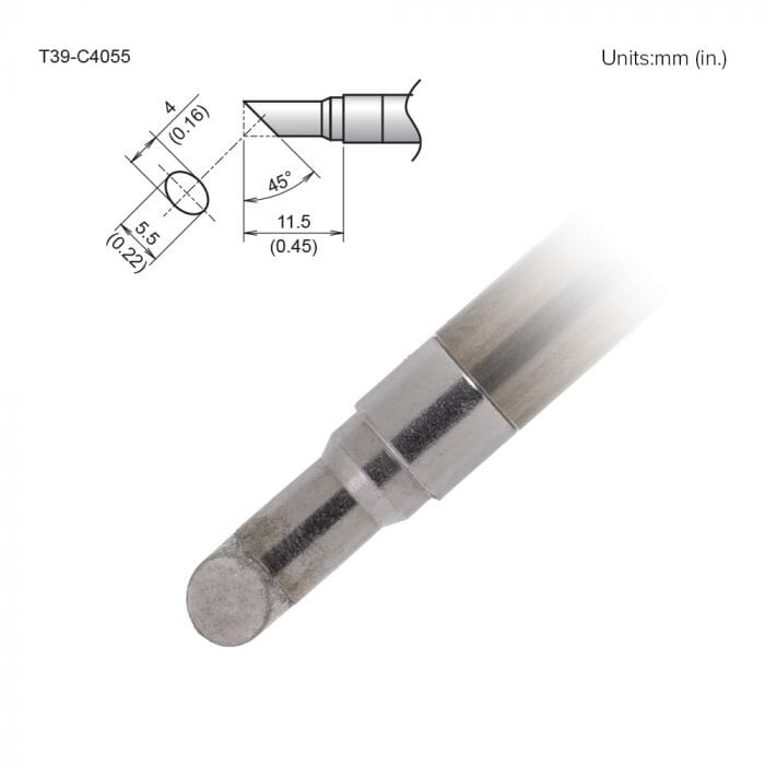 Hakko T39-C4055 Bevel Soldering Tip