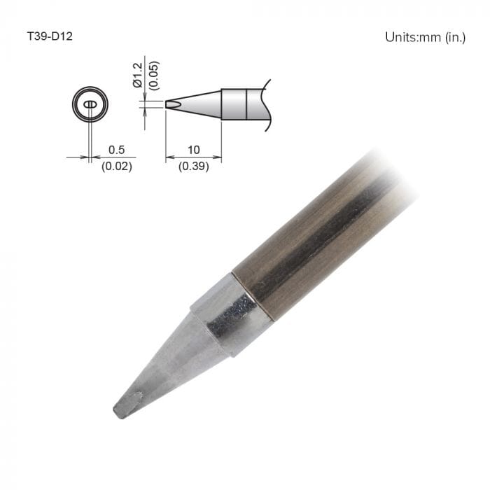 Hakko T39-D12 Chisel Soldering Tip