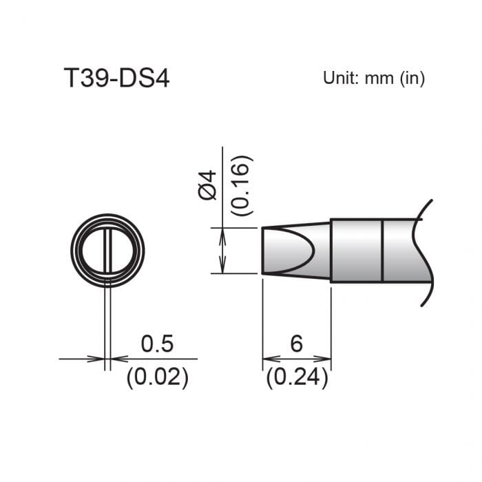 Hakko T39-DS4 Chisel Soldering Tip