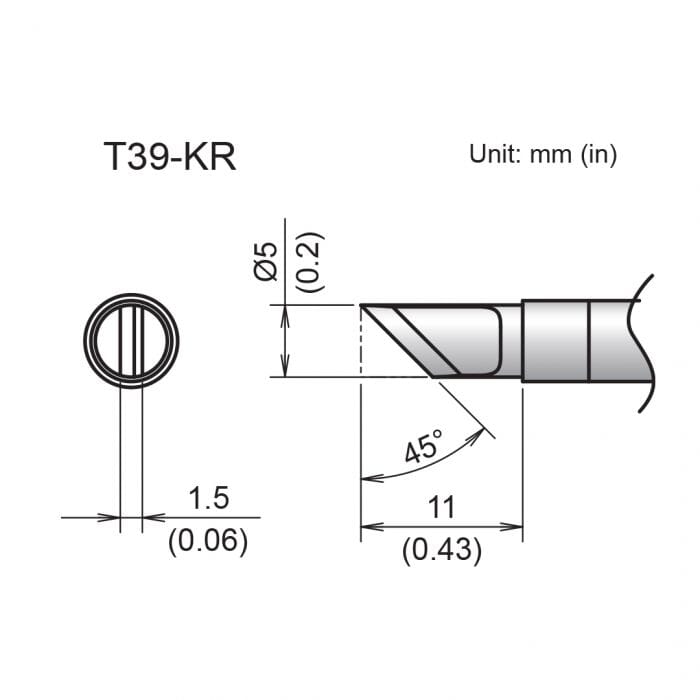 Hakko T39-KR Knife Soldering Tip