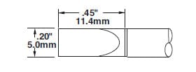 Metcal STTC-865 Soldering Cartridge, Chisel Large, 800 Series
