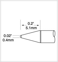 Metcal UFTC-7CN04 UltaFine Soldering Cartridge, Conical, 700 Series