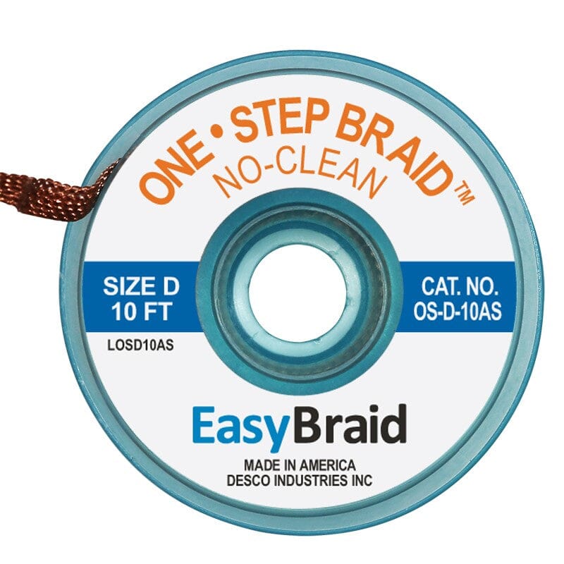 One-Step Desoldering Braid, 0.1 wide x 10', Anti-Static