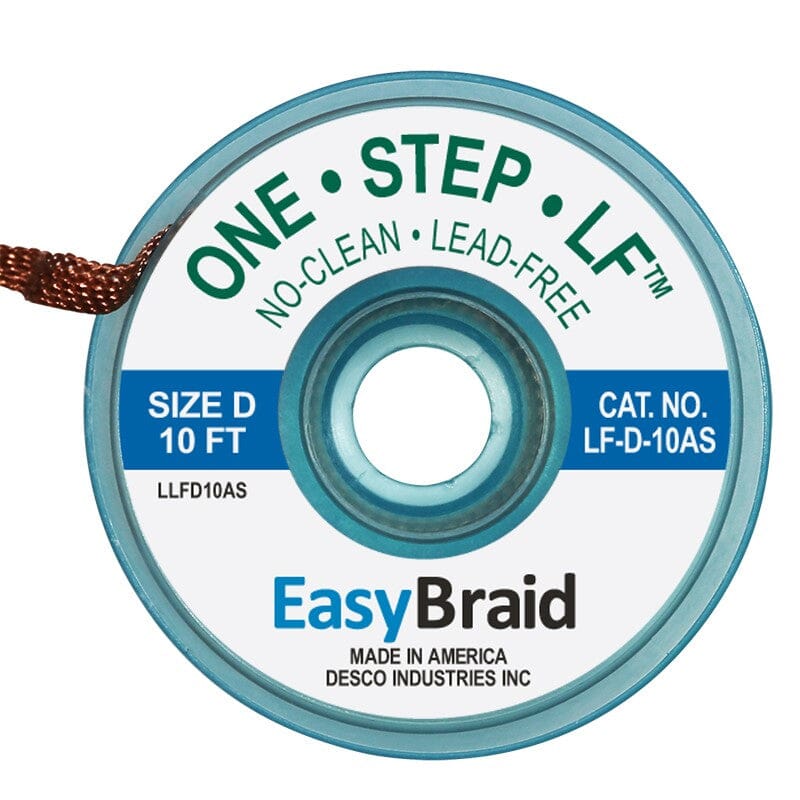 One-Step Lead Free Desoldering Braid, 0.1 wide x 10', Anti-Static