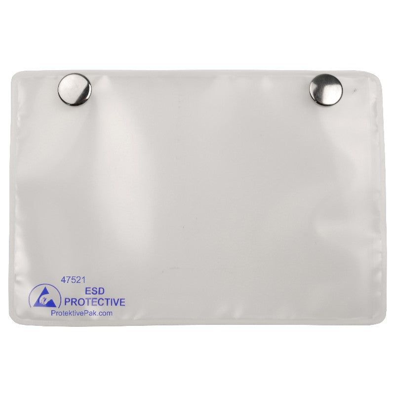 PROTEKTIVE PAK 47521 CARD HOLDER, DISSIPATIVE, WITH SNAPS, 3''x5'' INSERT, 25PK