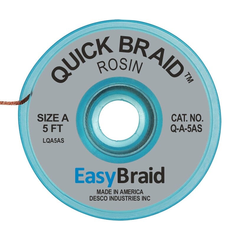 Quick Braid Desoldering Braid, 0.025 wide x 5', Anti-Static