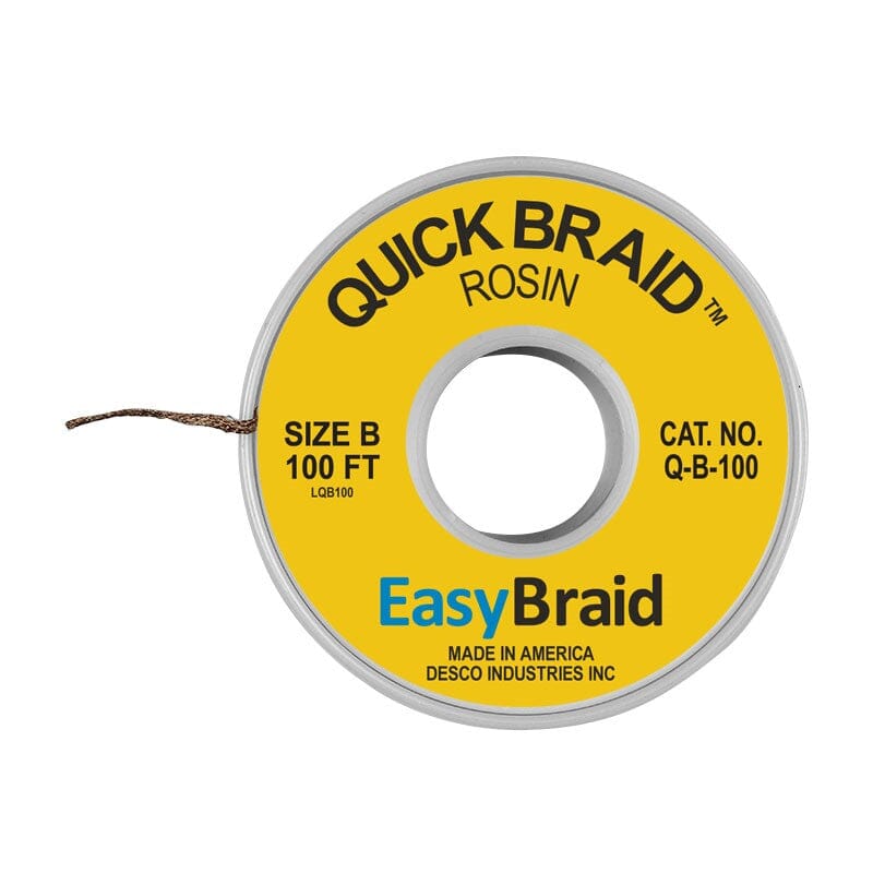 Quick Braid Desoldering Braid, 0.05 wide x 100'