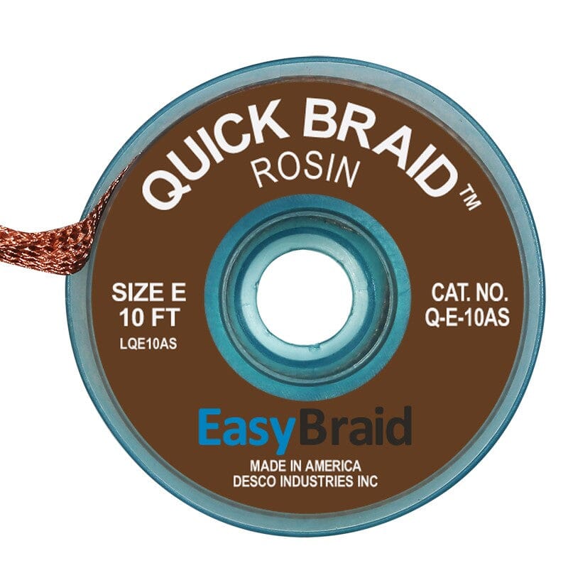 Quick Braid Desoldering Braid, 0.125 wide x 10', Anti-Static