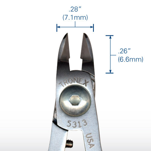 Tronex 5313 Mini Oval Head Cutter, Razor Flush, Standard Handle