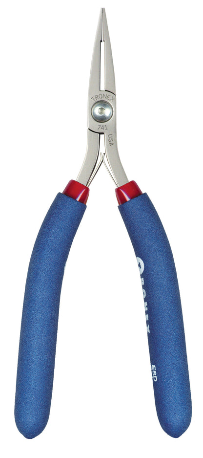 Tronex 741 Flat Nose Step Tip Pliers, Long Ergonomic Handle